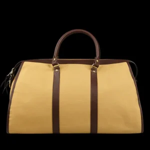 Frank Clegg Weekend Bags | Beige Cotton Canvas Hampton Travel Duffle