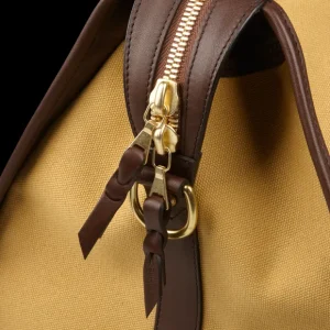 Frank Clegg Weekend Bags | Beige Cotton Canvas Hampton Travel Duffle