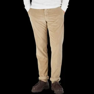 Incotex Trousers | Beige Cotton Corduroy Slacks Chinos