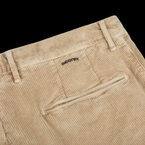 Incotex Trousers | Beige Cotton Corduroy Slacks Chinos
