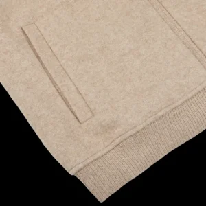 Maurizio Baldassari Loungewear | Beige Felted Cashmere Hood Cardigan