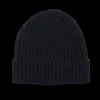 Amanda Christensen Beanies | Black Ribbed Cashmere Beanie