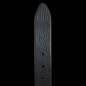 Andersons Belts | Black Saddle Leather Silver Buckle 35Mm Belt