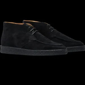 CQP Chukka Boots | Black Suede Leather Plana Boots