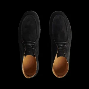 CQP Chukka Boots | Black Suede Leather Plana Boots