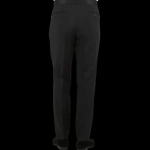 Studio 73 Trousers | Black Wool Mohair Tuxedo Trousers
