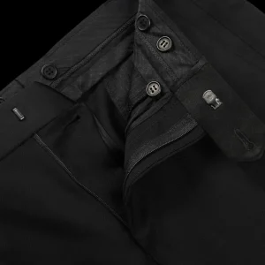 Studio 73 Trousers | Black Wool Mohair Tuxedo Trousers