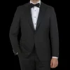 Canali Suits | Black Wool Peak Lapel Tuxedo Suit