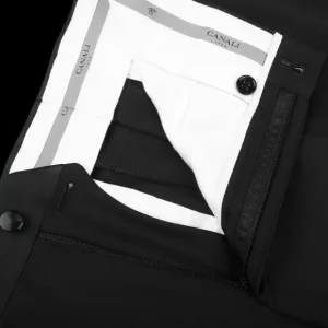 Canali Suits | Black Wool Peak Lapel Tuxedo Suit