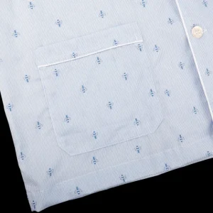 Derek Rose Loungewear | Blue Bee Motif Cotton Classic Fit Pyjamas