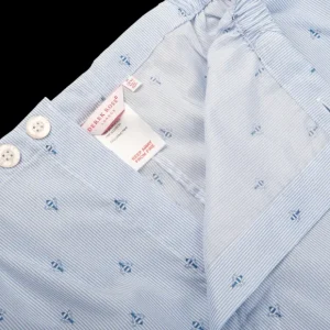 Derek Rose Loungewear | Blue Bee Motif Cotton Classic Fit Pyjamas