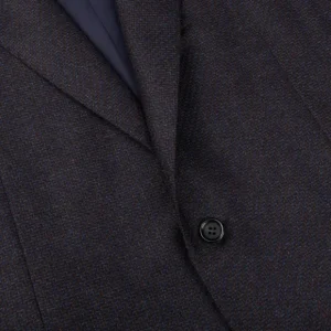 Canali Blazers | Blue Brown Zig Zag Wool Drop 6 Blazer