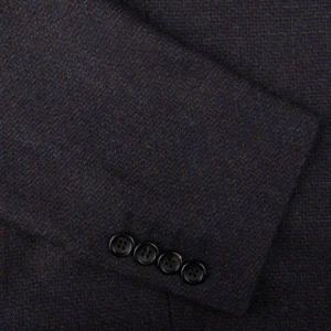 Canali Blazers | Blue Brown Zig Zag Wool Drop 6 Blazer