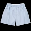 Sunspel Underwear | Blue Cotton Boxer Shorts