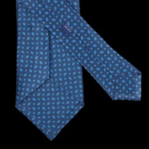 Silvio Fiorello Ties | Blue Medallion Printed Silk Tie