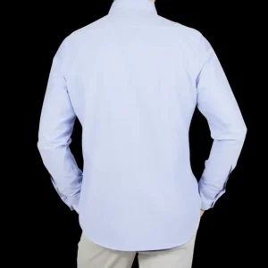 Glanshirt Shirts | Blue Melange Cotton Oxford Bd Regular Shirt