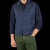 Maurizio Baldassari Outerwear | Blue Melange Knitted Virgin Wool Gilet