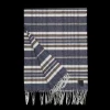 Amanda Christensen Scarves | Blue Off-White Checked Merino Wool Scarf