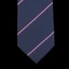 Gierre Milano Ties | Blue Purple Striped Silk Lined Tie
