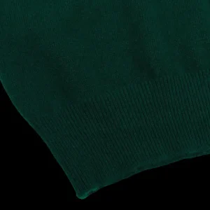 William Lockie Knitwear | Bottle Green Crew Neck Cashmere Sweater