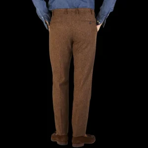 Berwich Trousers | Brown Herringbone Wool Tweed Trousers