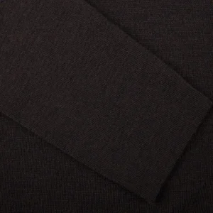 G.R.P Cardigans | Brown Melange Merino Wool Zip Jacket