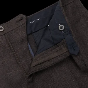 Boglioli Suits | Brown Melange Wool Hopsack K Suit