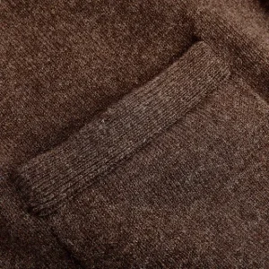 William Lockie Cardigans | Brown Mocha Lambswool Button Cardigan
