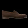 Carmina Loafers | Brown Suede Forest Penny Loafers