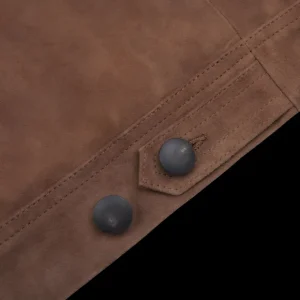 Maurizio Baldassari Outerwear | Brown Suede Leather Zip Blouson