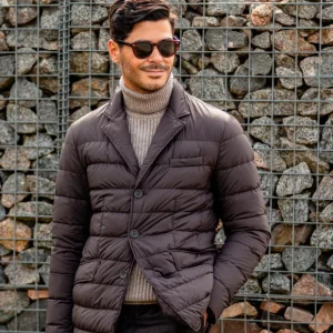 Herno Coats & Jackets | Brown Technical Nylon Legend Hybrid Blazer