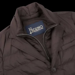 Herno Coats & Jackets | Brown Technical Nylon Legend Hybrid Blazer