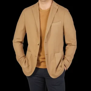 Boglioli Blazers | Camel Beige Brushed Wool K Jacket