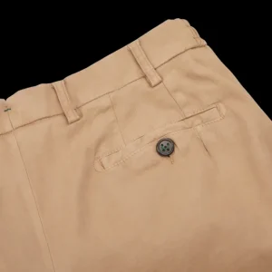 Berwich Trousers | Camel Beige Cotton Stretch Chinos