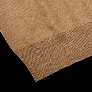 Gran Sasso Knitwear | Camel Beige Extra Fine Merino Crew Neck