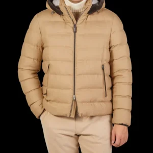 Herno Coats & Jackets | Camel Beige Wool Norfolk Bomber Jacket