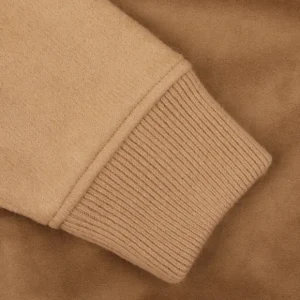 Gran Sasso Outerwear | Camel Wool Alcantara Front Padded Jacket