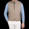 Save The Duck Outerwear | Cappuccino Technical Down Leonard Nylon Gilet