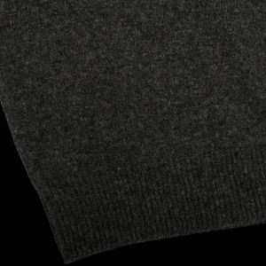 Alan Paine Knitwear | Charcoal Grey Lambswool Crew Neck