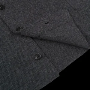 Maurizio Baldassari Knitwear | Charcoal Grey Milano Knitted Wool Overshirt