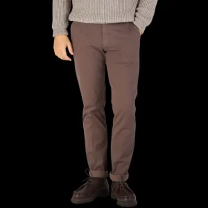 Berwich Trousers | Chocolate Brown Cotton Stretch Chinos
