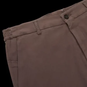Berwich Trousers | Chocolate Brown Cotton Stretch Chinos
