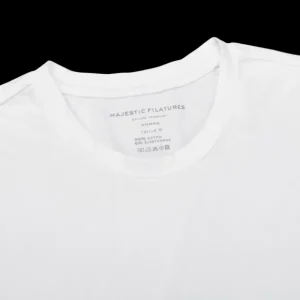 Majestic Filatures T-Shirts | Clear White Cotton Stretch T-Shirt