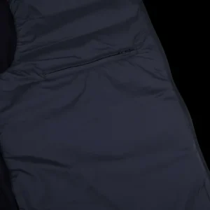 Herno Knitwear | Dark Blue Wool Silk Nylon Padded Jacket