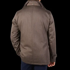Herno Coats & Jackets | Dark Brown Loro Piana Wool Twill Jacket