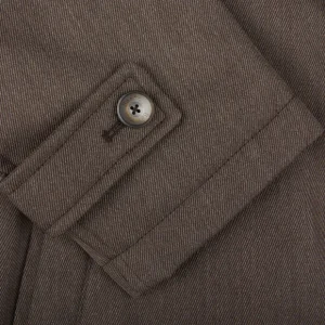 Herno Coats & Jackets | Dark Brown Loro Piana Wool Twill Jacket