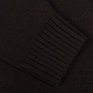 Gran Sasso Knitwear | Dark Brown Merino Wool Button Cardigan