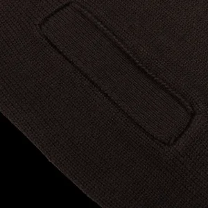 Gran Sasso Knitwear | Dark Brown Merino Wool Button Cardigan