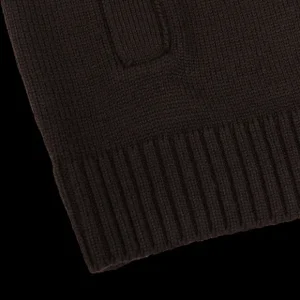 Gran Sasso Knitwear | Dark Brown Merino Wool Button Cardigan