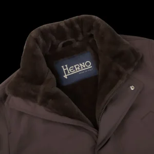 Herno Coats & Jackets | Dark Brown Technical Nylon Field Jacket